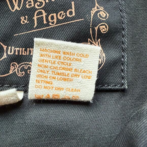 J.Crew Washed & Aged Utility Jacket Black Cotton Women's Large - Picture 8 of 8